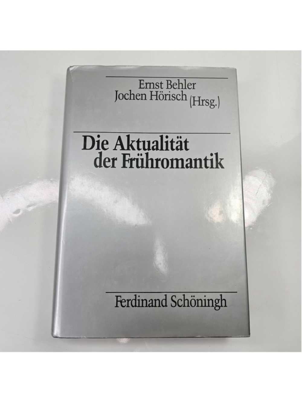 1987 Die Aktualität der Frühromantik Behler Hörisch German Philosophy Hardcover